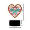 DIY Diamond Painting 7 Color Night Light Lamp Home Decoration Ornament Gift Kit(Heart)