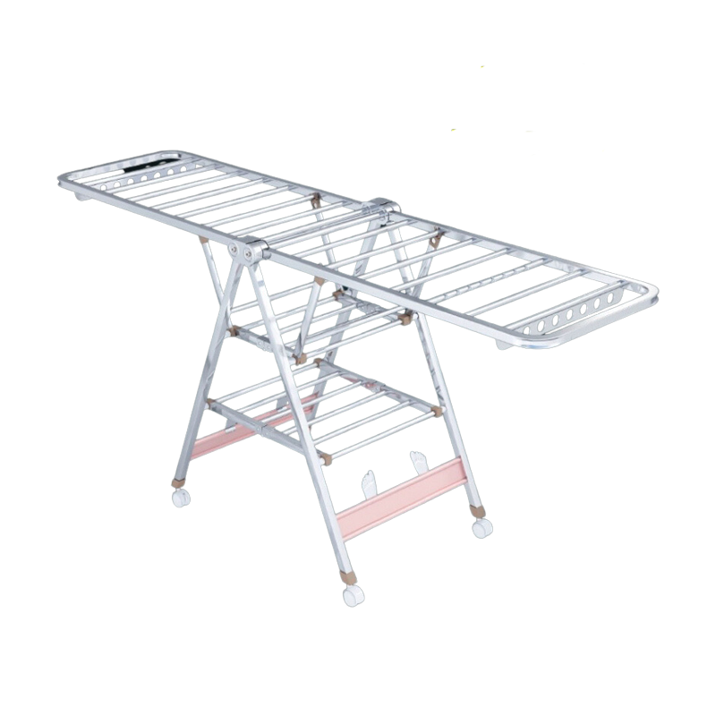 落地式家用晾衣架 加厚加粗款挂衣架卧室双轴挂衣杆1.8M至尊款香槟金-Digicat 猫电澳洲