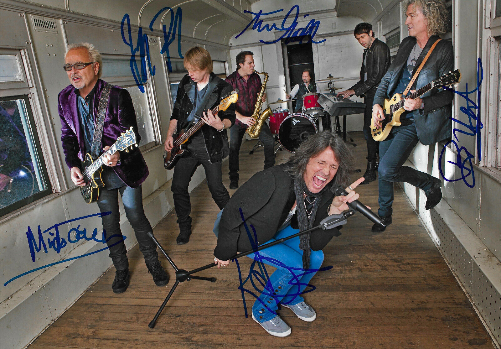 Foreigner signed 8x12 inch Photo Poster painting autographs