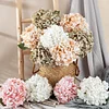 Artificial 18cm White Snowflake Hydrangea Stem Flower