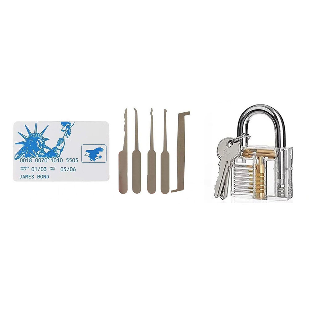 

Locksmith Visible Lock Pick Set Practice Padlock Broken Key Extractor Tools, 501 Original