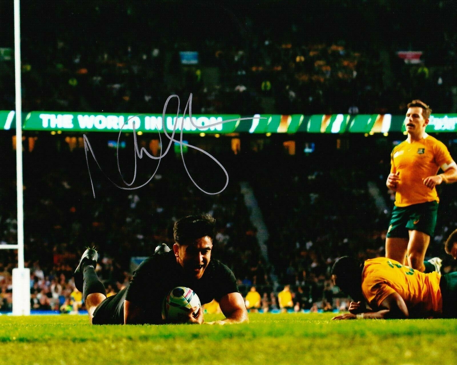 Nehe Milner-Skudder Signed 10X8 Photo Poster painting ALL BLACKS New Zealand AFTAL COA (2383)