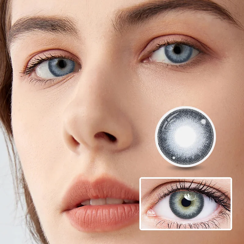 NEBULALENS Blue Bandage Yearly Prescription Colored Contacts NEBULALENS