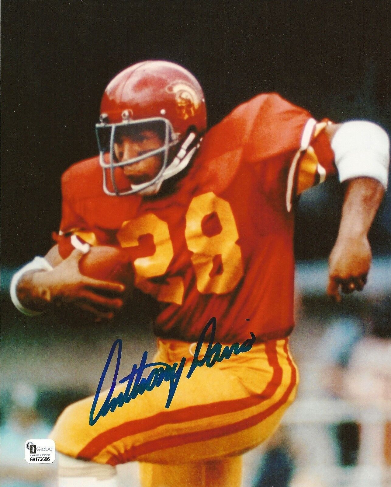 Anthony Davis Signed USC Trojans 8x10 Photo Poster painting GAI/DNA COA Picture Autograph 1974