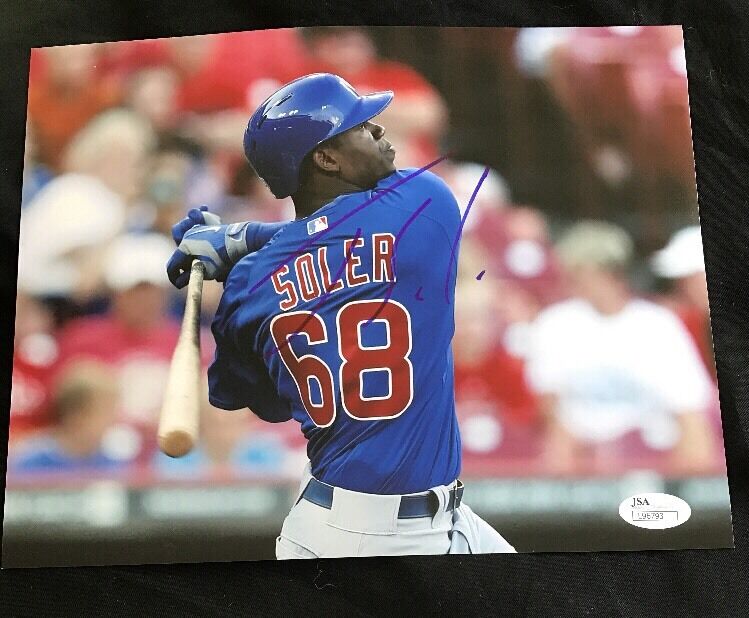 JORGE SOLER AUTOGRAPHED CHICAGO CUBS 8X10 Photo Poster painting JSA/COA MLB AUTO