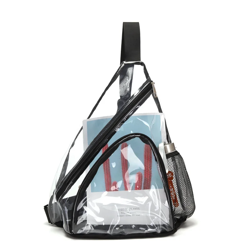 Transparent PVC waterproof sports crossbody bag