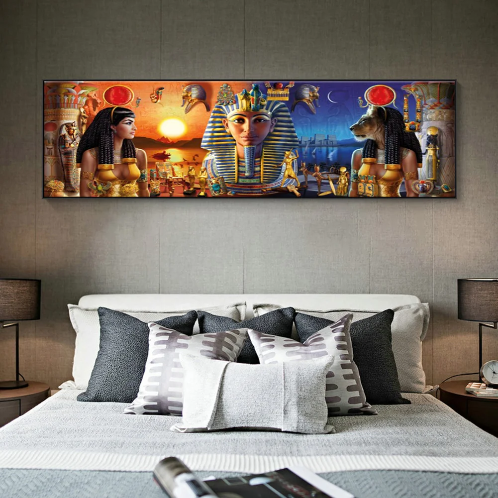 Diamond Painting - Full Round Drill - Egyptian Pharaoh Empres(90*30cm)