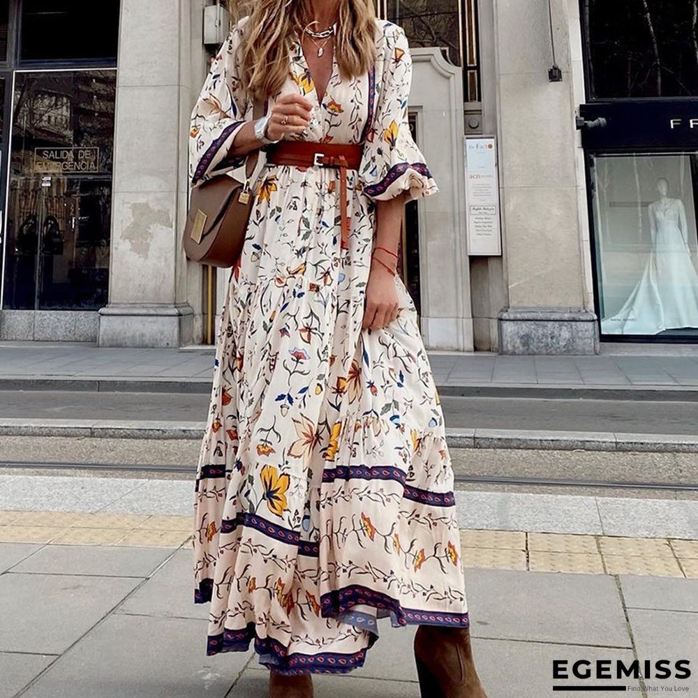 Fashion Printed Bohemian Long Dress | EGEMISS