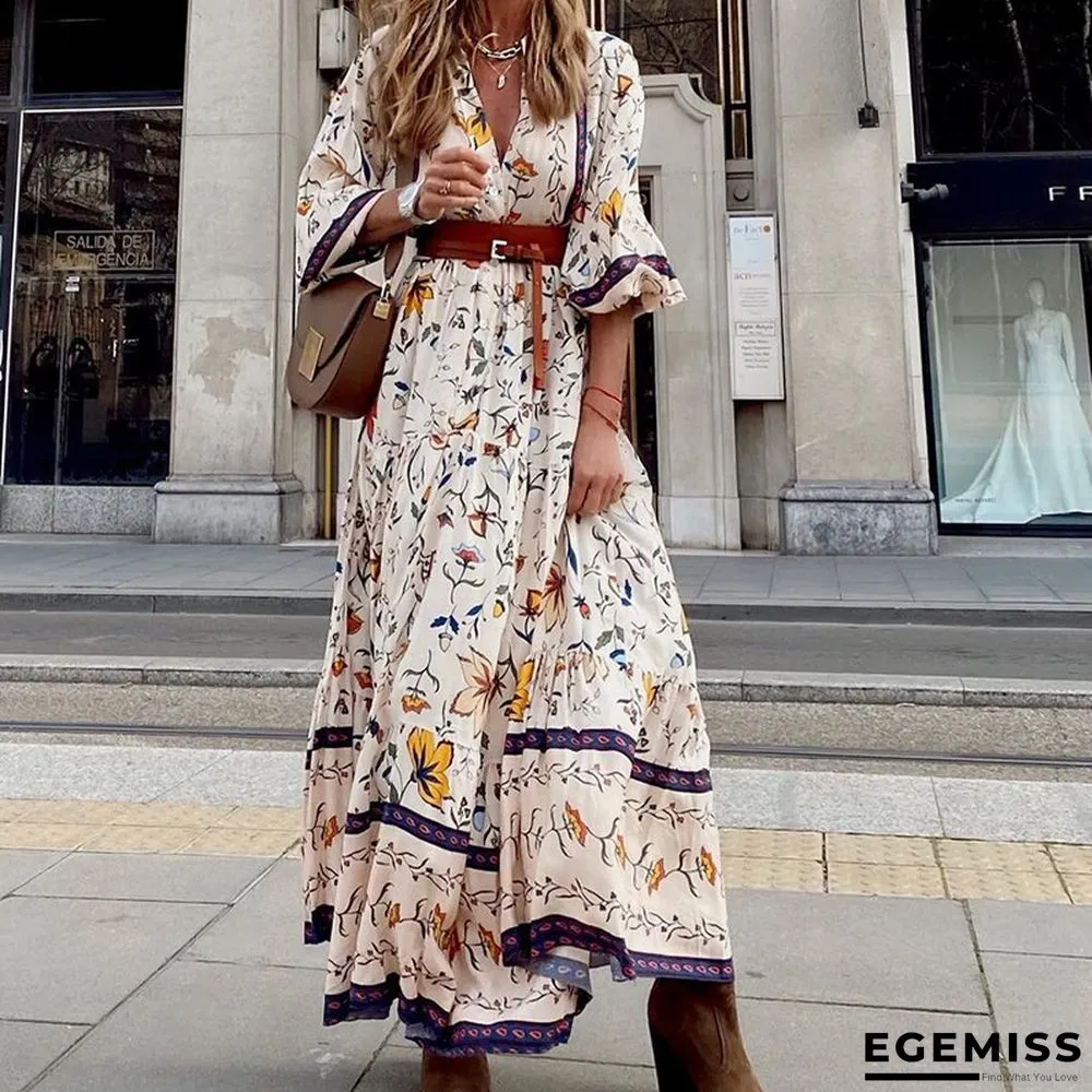 Fashion Printed Bohemian Long Dress | EGEMISS