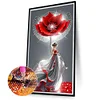 Flowers Lady-Full Round Diamond Painting(40x70cm)