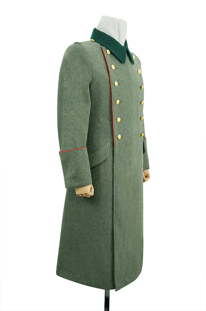   Wehrmacht German General Fieldgrey Wool Greatcoat With Pipe German-Uniform