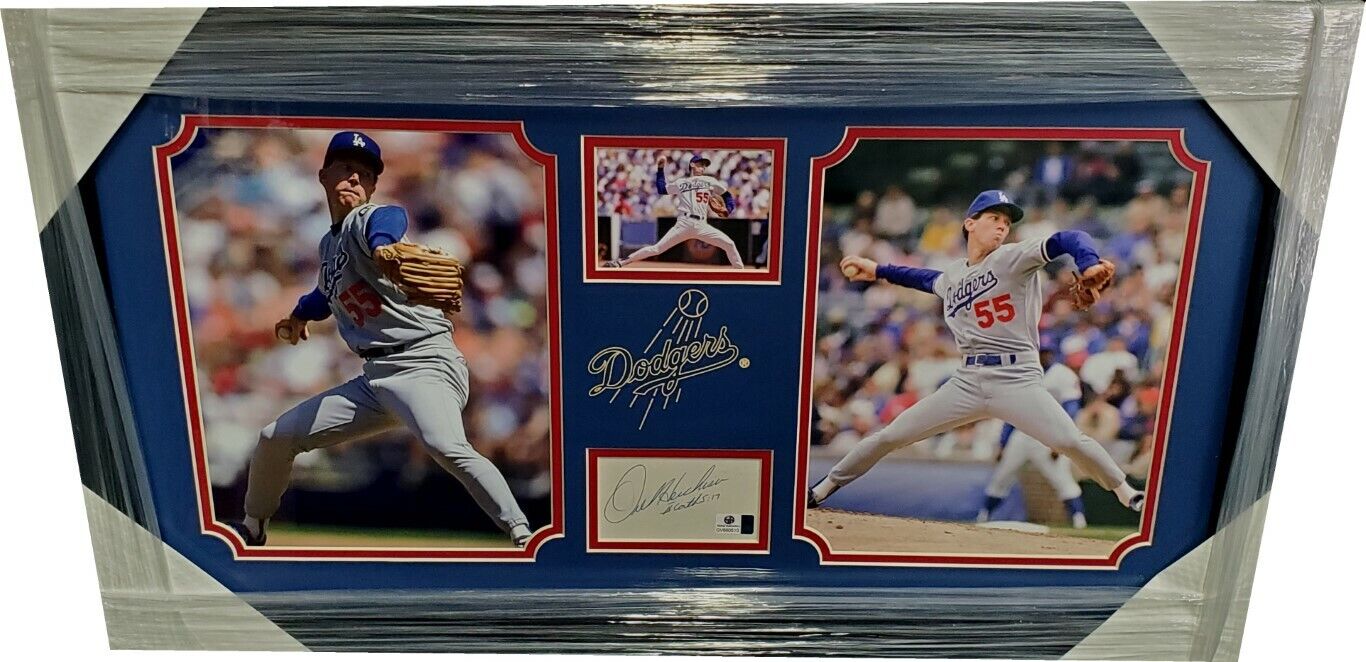 Orel Hershiser Signed Autographed Cut LA Dodgers Custom Framed W /8x10 GA