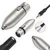 1/8in TRS Female To 3Pin XLR Female Aduio Adapter Lockable Gender Changer Audio Coupler Connectors for Mixer Microphone Power Amplifier