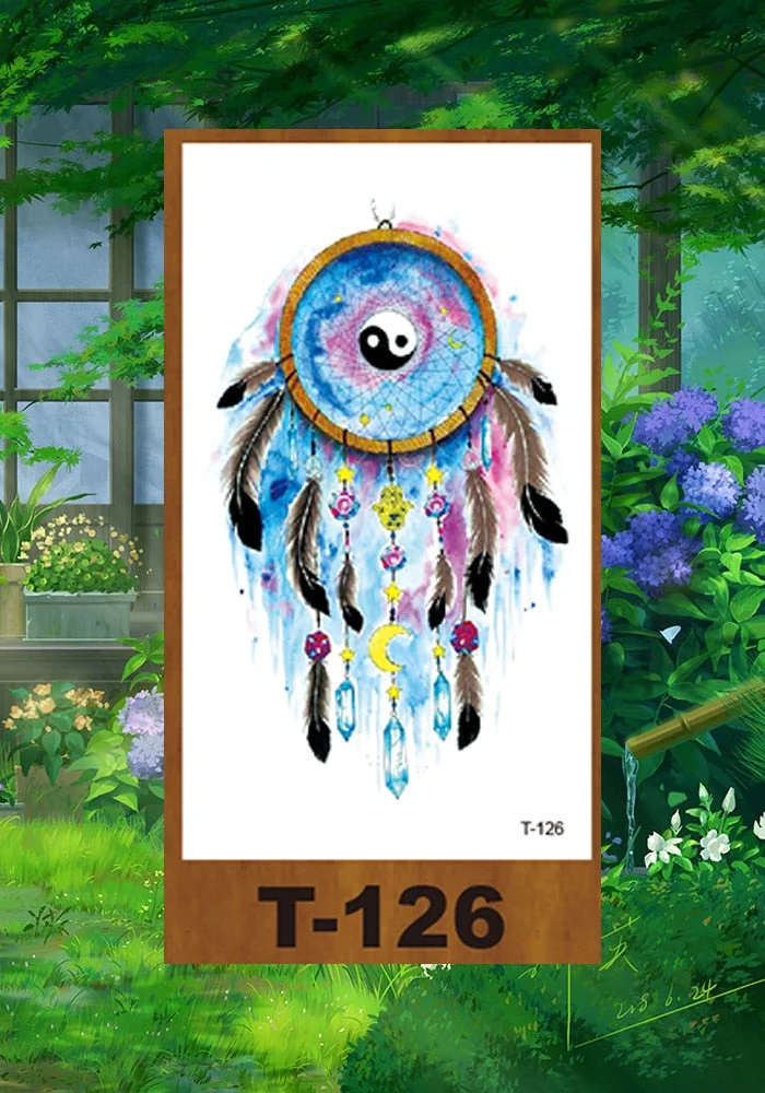 Drop Shipping Small Temporary Tattoo Sticker Plum Bird Geometric Figure Bow Moon Girl Kid Men Arm Abdomen Neck Ankles Art Tatoo