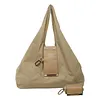 PU Leather Foldable Keychain Tote Bag Expandable Mini Storage Organizer Bag