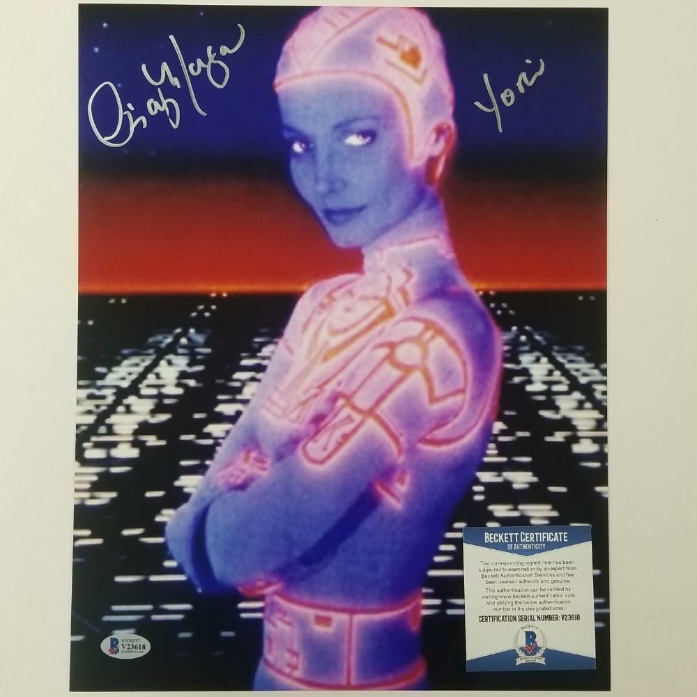 Cindy Morgan signed Tron 11x14 Photo Poster painting #2 Autograph ~ Beckett BAS COA