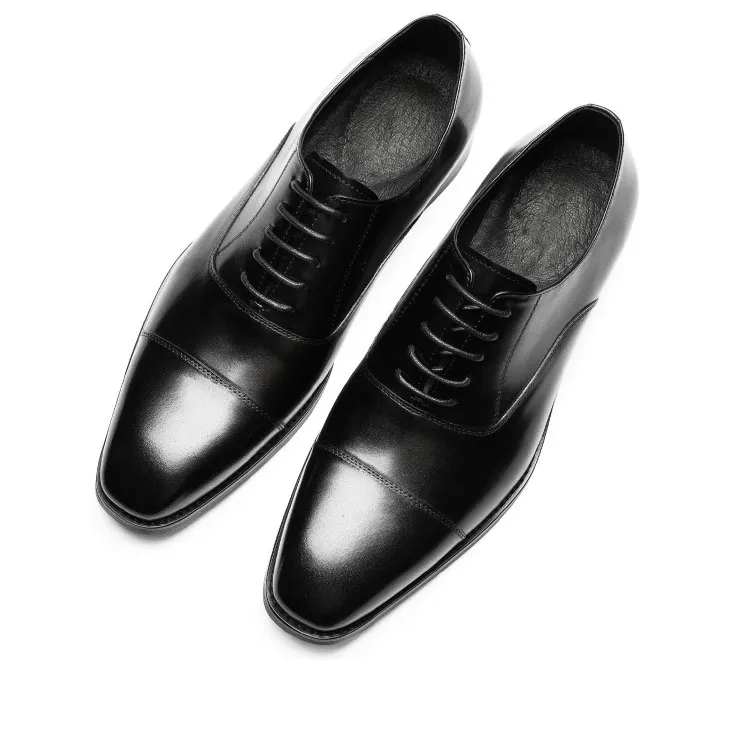 Gentleman's Oxford Shoes Classic Lace Up Formal Shoes Business Lather Shoes-vocosishoes
