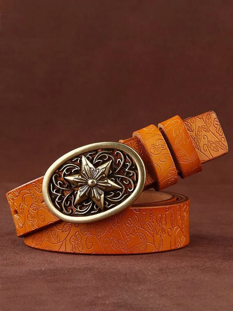VChics Western Vintage Leather Belt