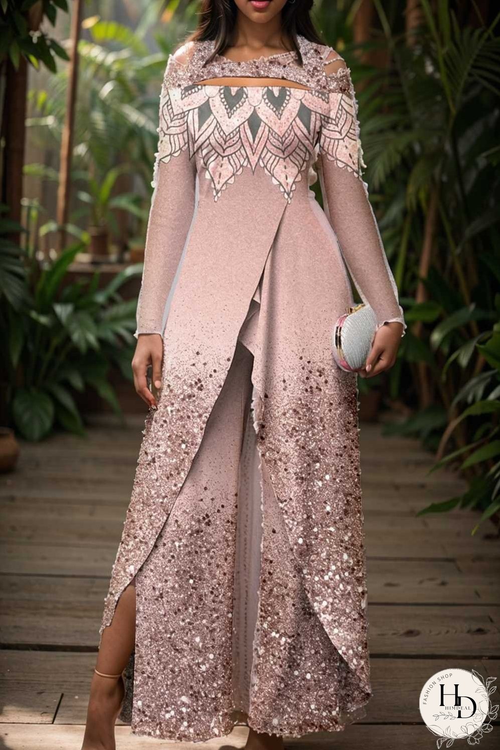 elegant gradient print off shoulder women s jumpsuit