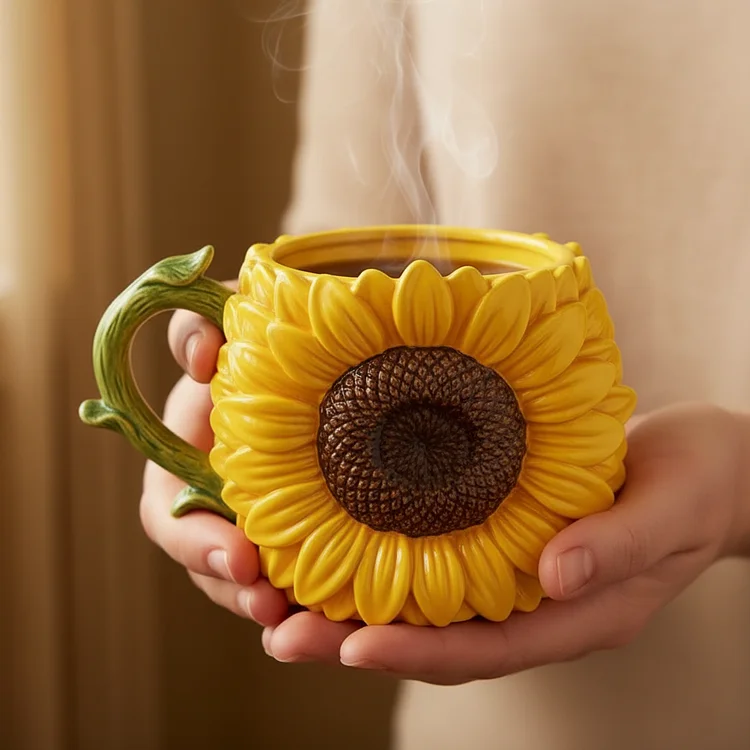 🌻Elegant Flower Mug☕ socialshop