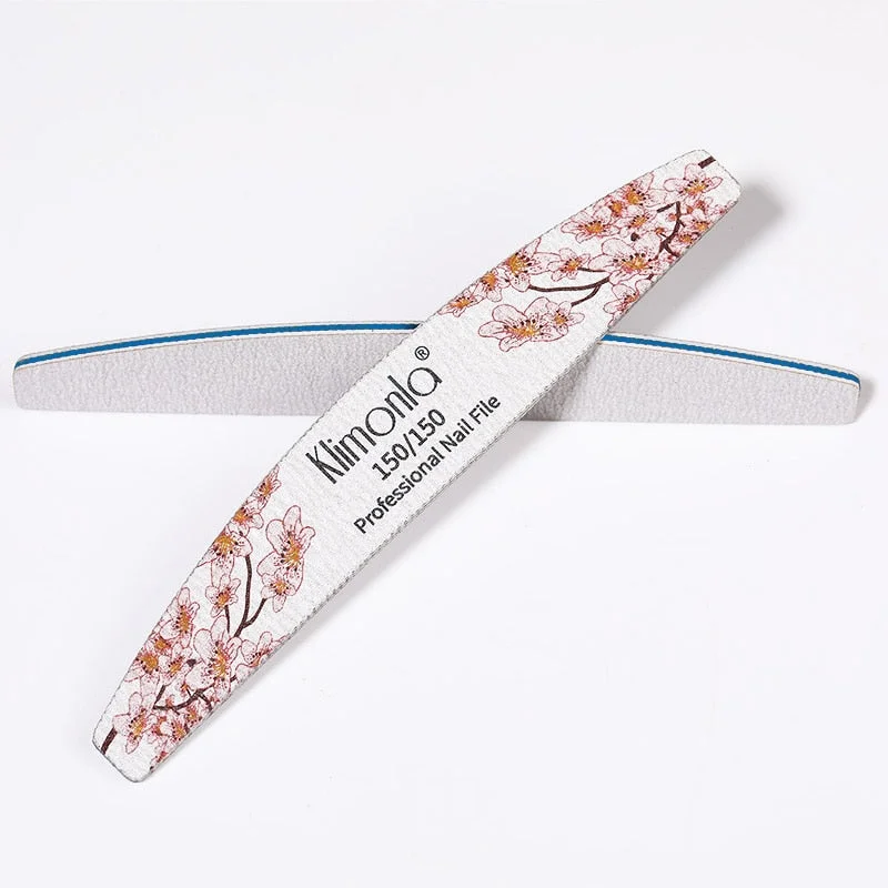 1Pc 80/100/150/180/240 Professional Half Moon Nail File Grinding Block File Nail Buffer Colorful Lime Manicure Pedicure DIY Tool-Nail Inspo