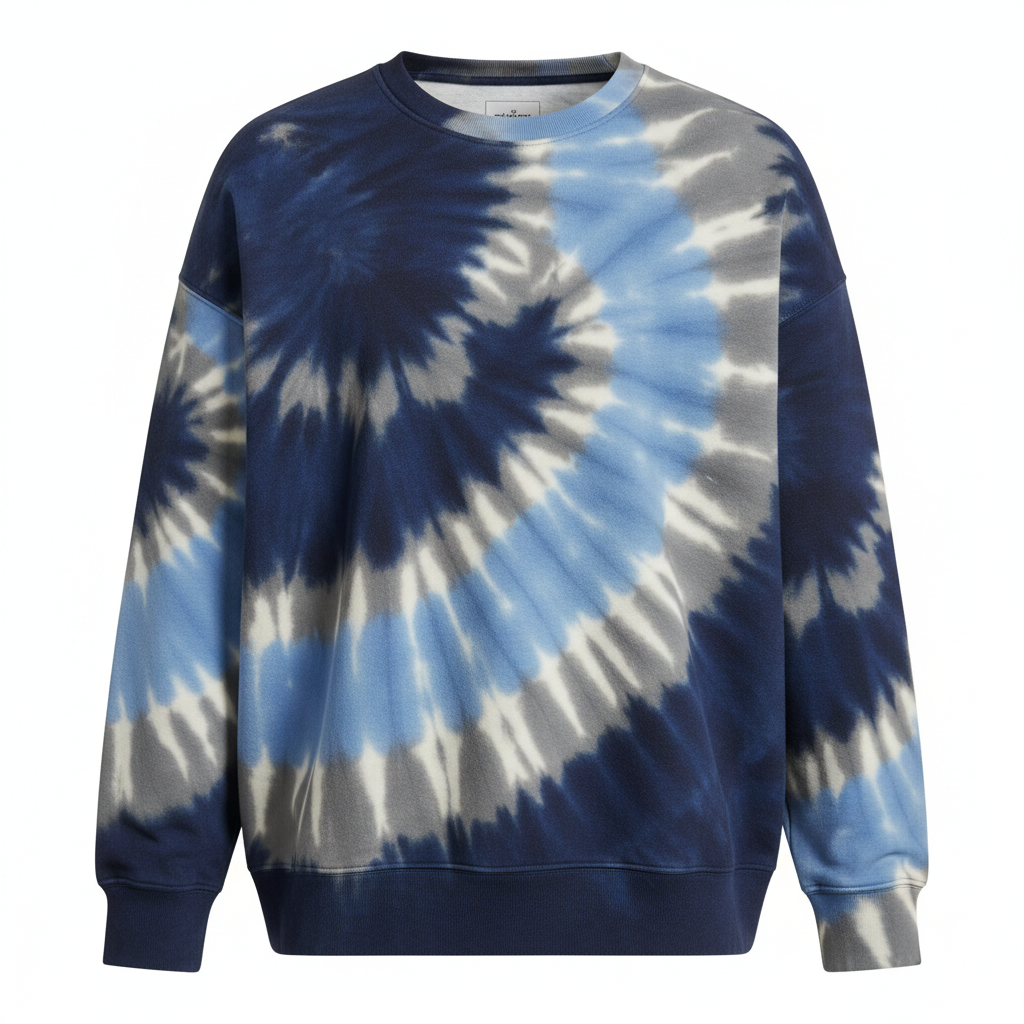 thesupersurf Blue Tie-Dye Crewneck Sweatshirt 