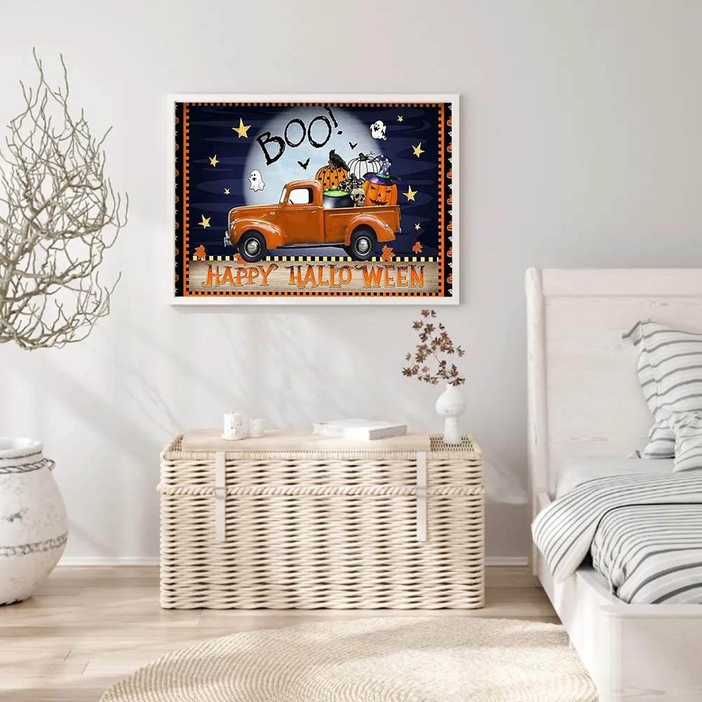 Happy Halloween 5D DIY Diamond Painting Kits Resin Full Round Home Wall Art