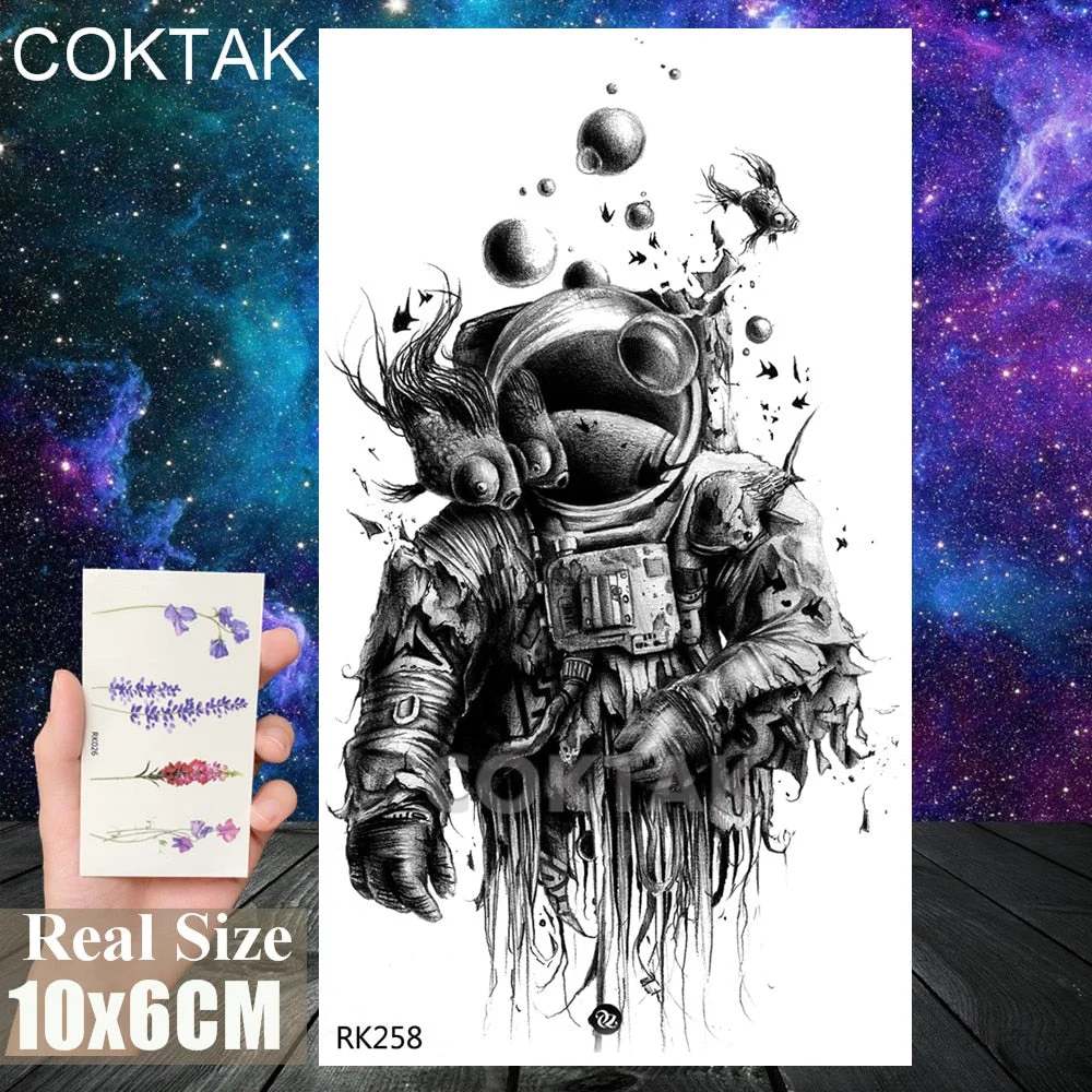 Lovely Small Planets Temporary Tattoos Realistic Sheets Body Art Arm Tattoos Paper For Adult Kids Fake Waterpoof Tattoo Sticker