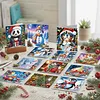 12Pcs Diamond Painting Winter Cartoon Greeting Card Set with Envelope