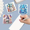 6Pcs Diamond Painting Birthday Gnome Diamond Painting Greeting Card for Adults Beginners
