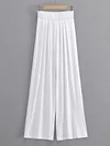Empire Loose Solid Color Yoga Dance Wide-Leg Pants