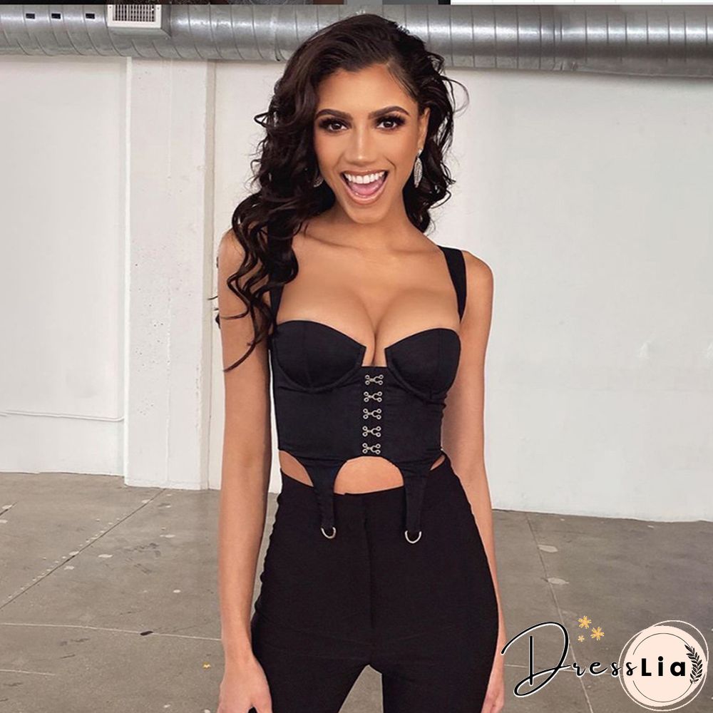 Sexy Padded Corset Y2K Cropped Top Women Summer Backless Padded Cami 90S Female Camisole Low Cut Tank Top Clothing