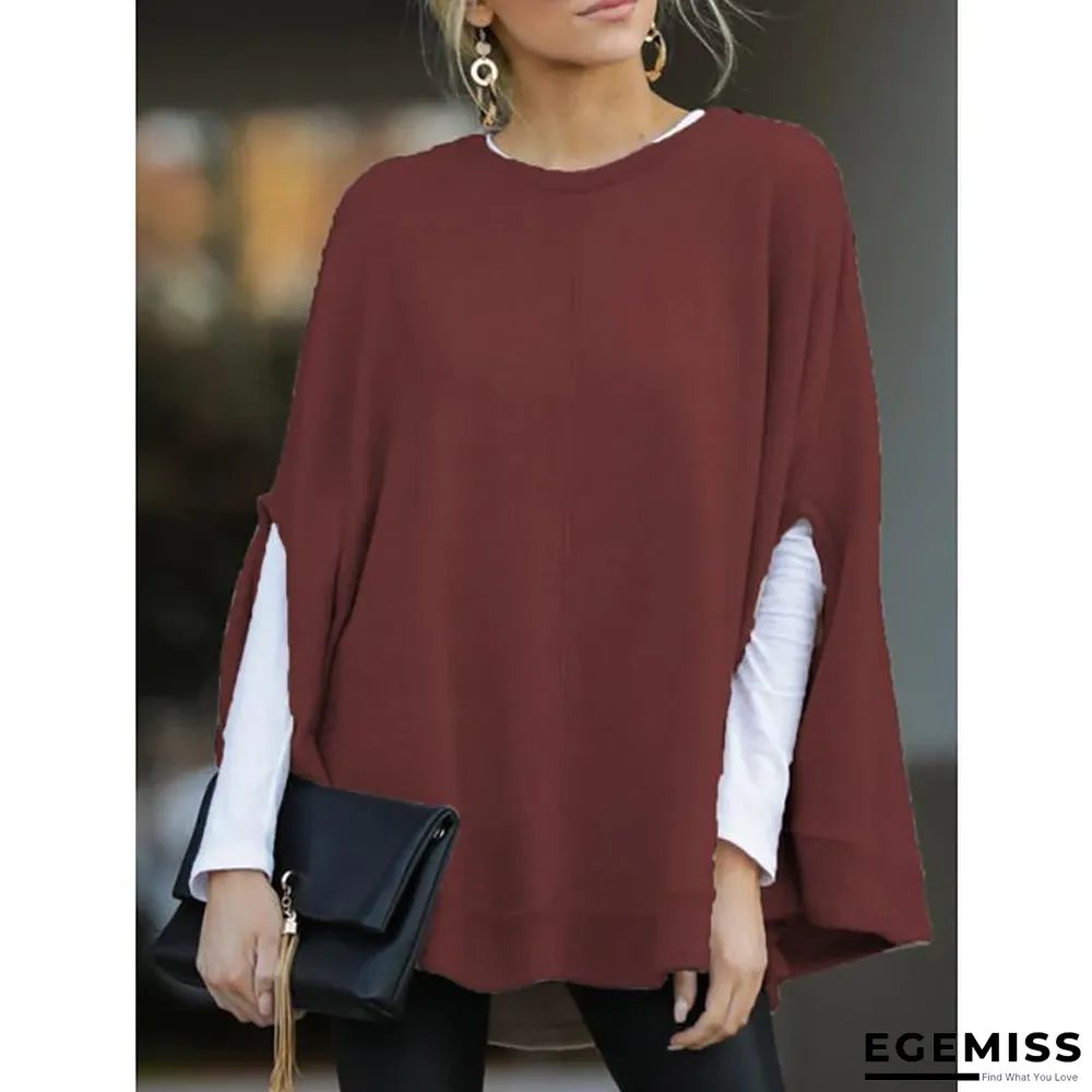 Casual Knitted Fall Solid Blouse | EGEMISS