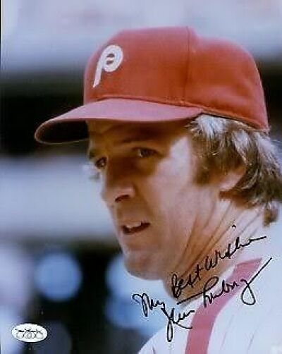 Jim Lonborg Phillies Signed Jsa Certed Sticker 8x10 Photo Poster painting Autograph Authentic