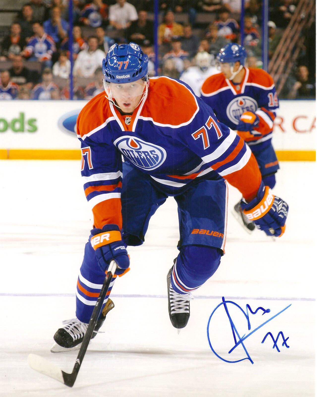 Edmonton Oilers Anton Belov Signed Autographed 8x10 Photo Poster painting COA C