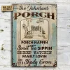 Personalized Farmhouse Porch Nappin Custom Classic Metal Signs