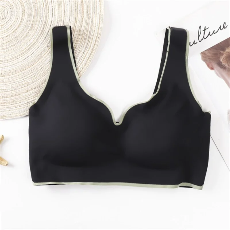 Sexy Ice Silk Bra Women Push-up Underwear Emulsion Pad Breathable Thin Soft Cozy Bralette Lingerie Tops Soutien Gorge Females