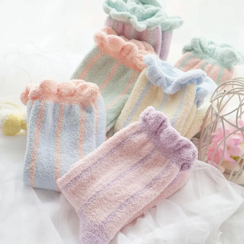 6 Colors Pastel Candy Fleece Socks SP164905
