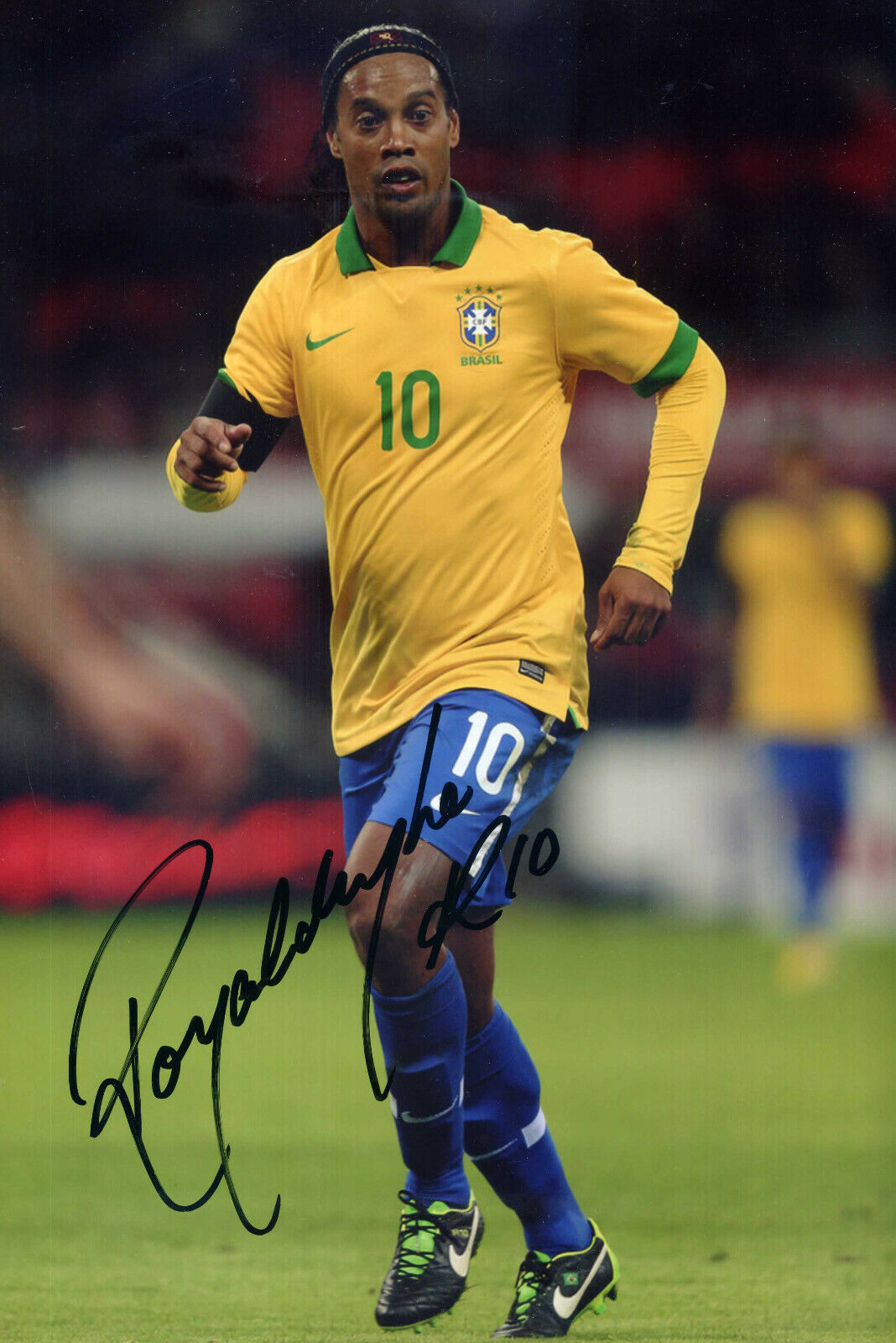 RONALDINHO Signed Photo Poster paintinggraph - FOOTBALL Brazil / Barcelona - preprint