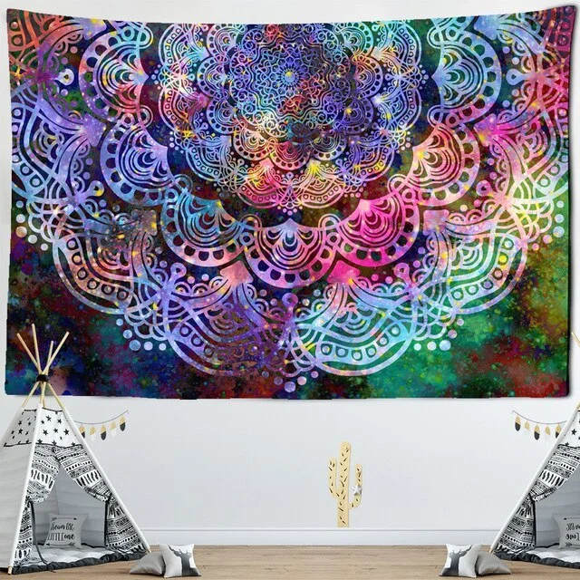 God Image Mandala Sun And Moon Tapestry Art Wall Hanging Hippie Wall Rugs Dorm Decor Blanket Home Decor TapestryTarot Sun Moon