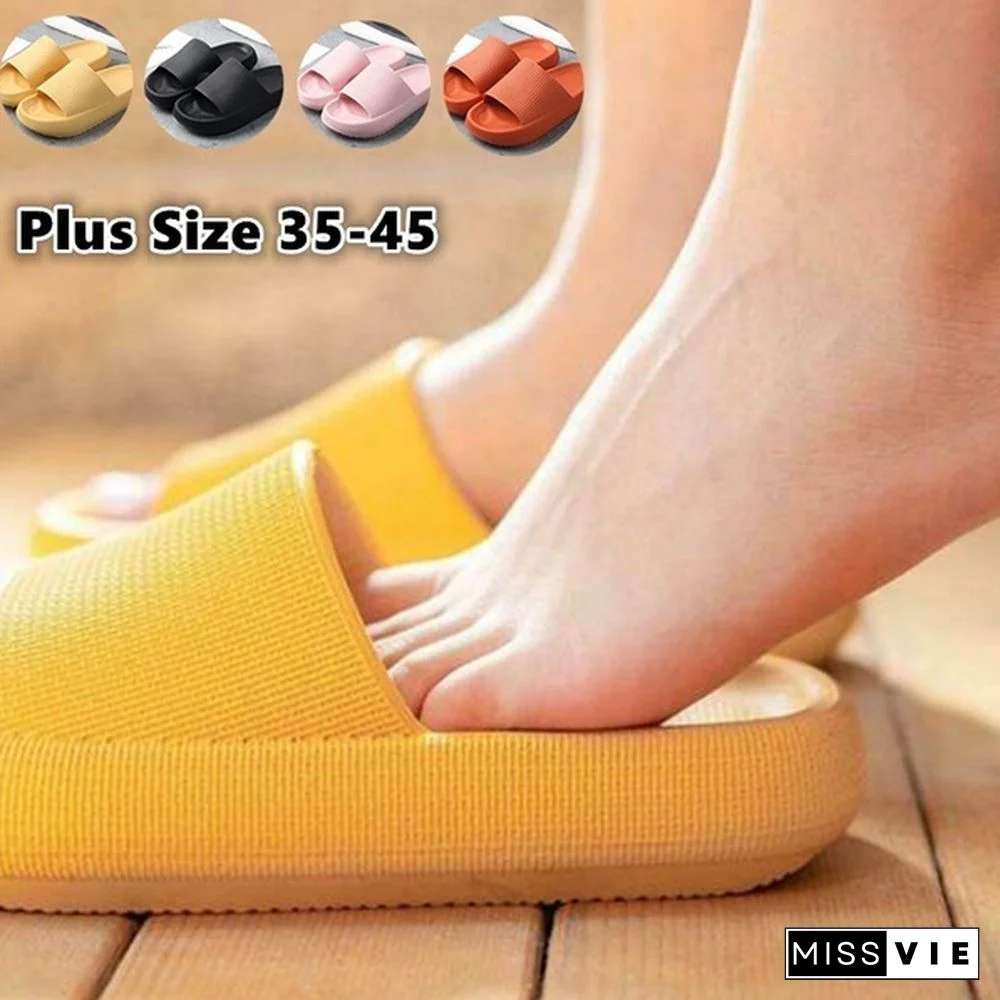 5 Colors Newest Super Soft Sandals Unisex Home Slippers Solid Color Thick Soled EVA Anti skid Fashion Sandals Quick Dry Shower Slippers Outdoor Bathing Slippers