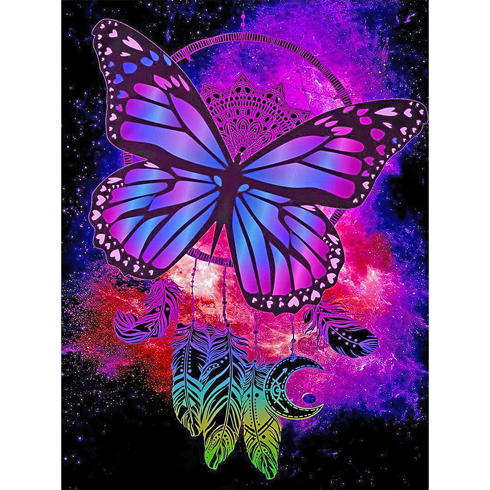 

Blue Purple Butterfly - Round Drill Diamond Painting - 30*40CM, 501 Original