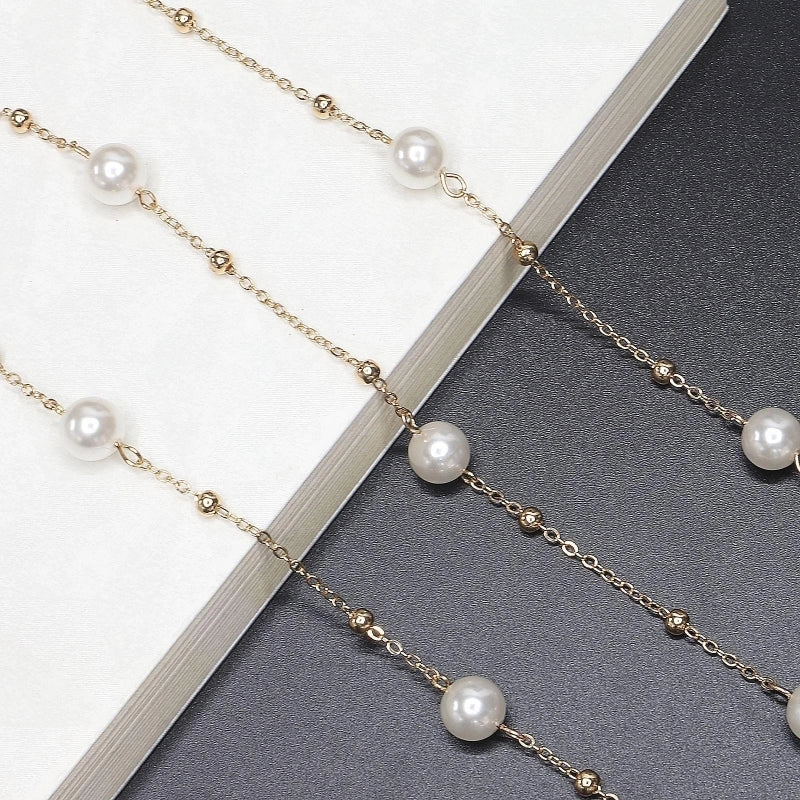 Fashion Dual-use Beads Necklace Glasses Chain Nhbc130953