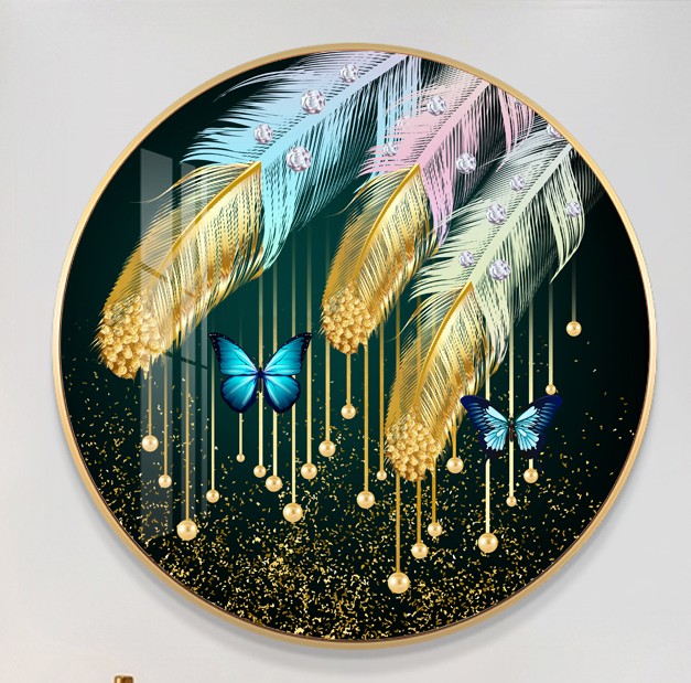 

Butterfly feather - Round Drill Diamond Painting - 50*50CM, Round diamond 50*50cm, 501 Original