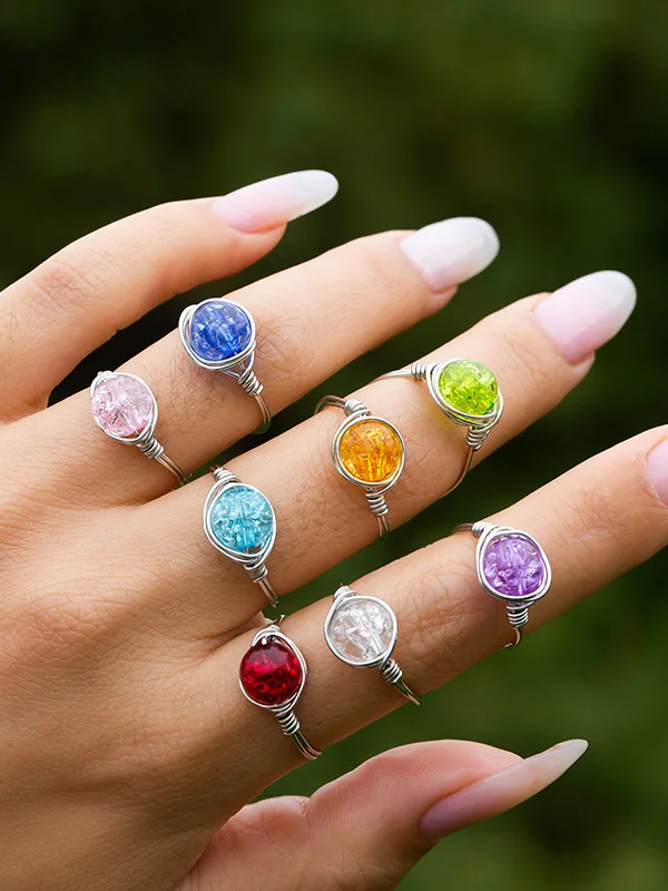 Casual Geometric Rings Accessories