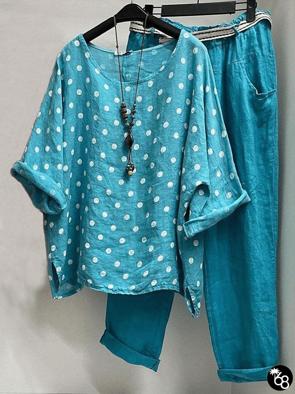 Women's fashion polka dot print suit | 168DEAL