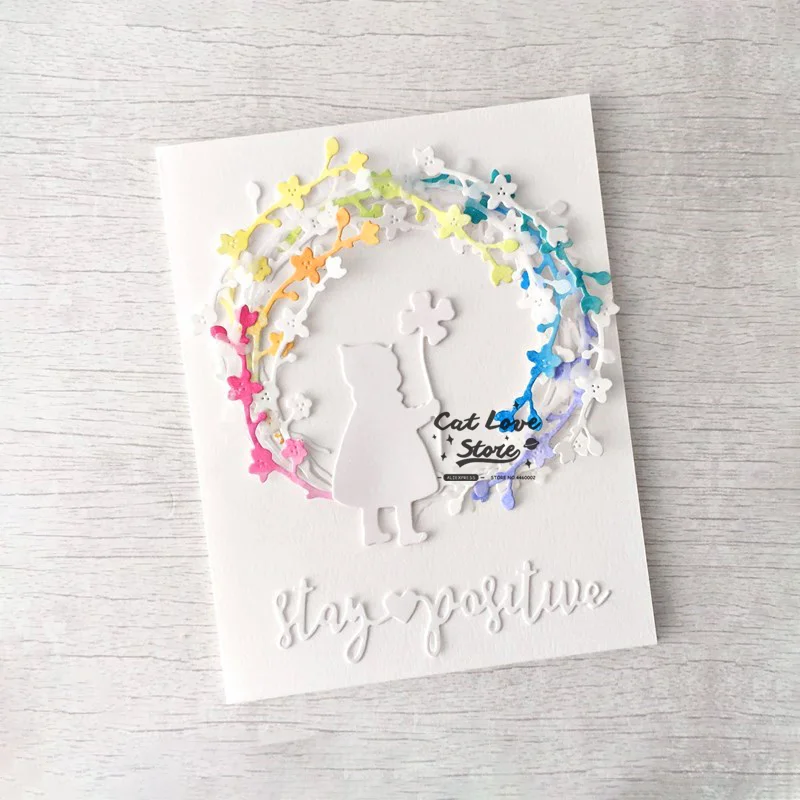 Athvotar Wreath Branch Metal Cutting Dies Stencils For DIY Scrapbooking Paper Card Decorative Craft Dies Embossing Die Cuts New 2023