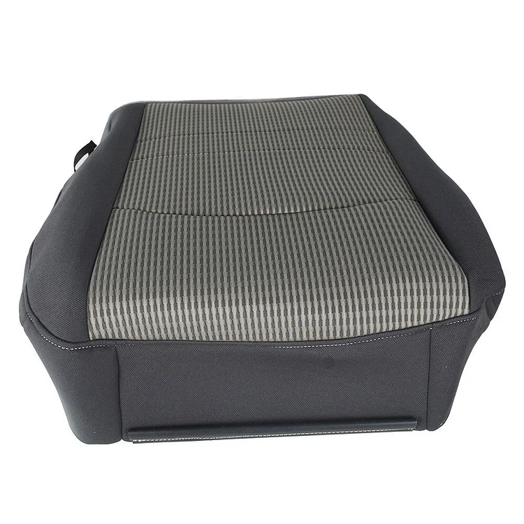 Silscvtt Driver Bottom Cloth Seat Cover Bucket Seat Replacement for 2003-2005 Ram 1500 2500 3500 SLT Gray