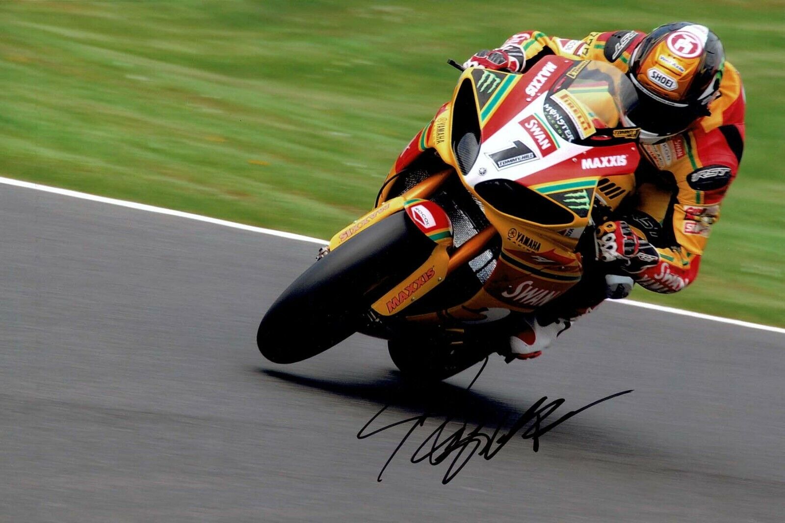 Tommy HILL SIGNED 12x8 Photo Poster painting Autograph SUPERBIKES AFTAL COA Swan YAMAHA