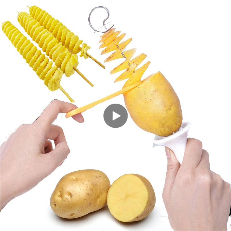 1pc Random Color Potato Cutter, Spiral Potato Slicer For Kitchen